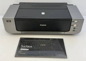 lot 211 image: Canon Pro9000 Mark II Printer & Microsoft Surface Type Cover With Backlighting