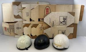lot 215 image: Vintage Motorcycle Helmets & Boxes