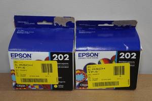 lot 22 image: 2 Epson 202 3-Pack Ink Cartridges