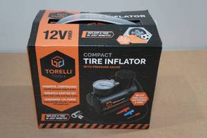 lot 124 image: Torelli Compact Tire Inflator with Pressure Gauge