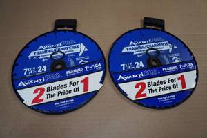 lot 125 image: 4 7.25 FramingConstruction Saw Blades