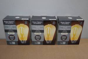 lot 126 image: 2 2-Pack LED Vintage Style 40W Light Bulbs
