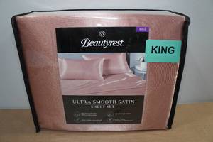 lot 131 image: Beautyrest Ultra Smooth Satin Sheet Set -King