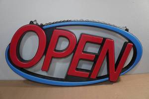 lot 141 image: Open Sign -No Power Cord