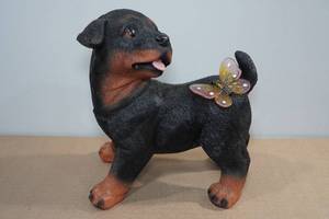 lot 143 image: Solar Powered Puppy Statue