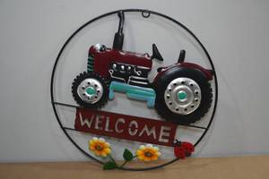 lot 163 image: Tractor Welcome Metal Sign
