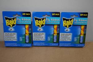 lot 174 image: 3 10-Packs Raid Fly Ribbon