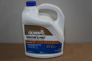 lot 209 image: 1 Gallon Olympic WaterGuard Transparent Wood Stain  Sealer -Sequoia Red