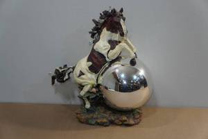 lot 216 image: Painted Horse Statue