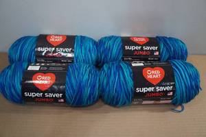 lot 243 image: Red Heart Super Saver Jumbo Yarn Skeins