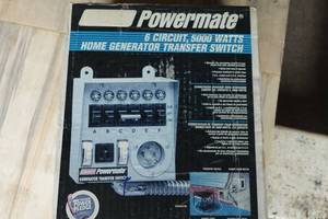 lot 326 image: Coleman Powermate 6 Circuit Home Generator Transfer Switch