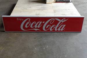 lot 329 image: 3 Sided Metal Coca-Cola Sign