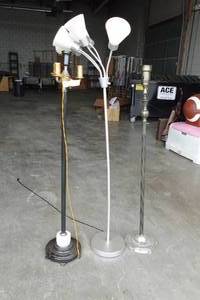 lot 341 image: 3 Floor Standing Light Fixtures - Appear Vintage