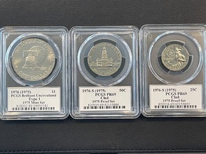 1976 PCGS 3 Coin Set