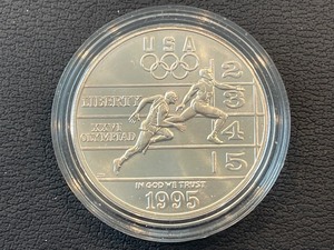 1995-D Track & Field Silver Dollar - Only 24,796 Minted