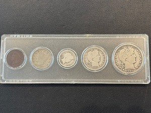 Barber Coins and Indian Head Cent