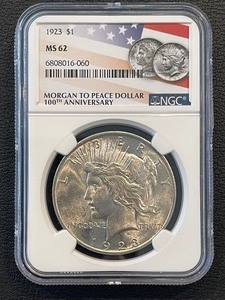 1923 Peace Dollar NGC MS62