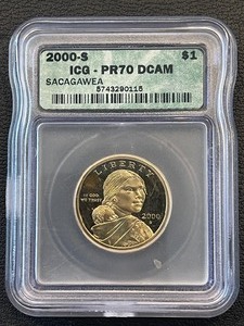2000-S Sacagawea Dollar Proof ICG PR70 Deep Cameo