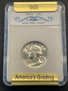 1961-D Washington Quarter SGS MS70