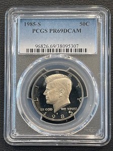 1985-S Kennedy Half Dollar Proof PCGS PR69 Deep Cameo