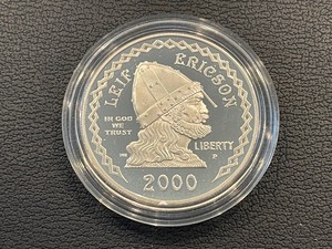 2000-P Leif Ericson Silver Dollar - 28,100 Minted