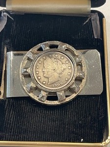Liberty Nickel in a Money Clip