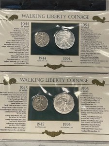 Silver Eagles and Walking Liberty Half Dollars