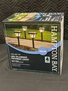 lot 2 image: A2 - Hampton Bay LED Filament Pathway Light 4-Pack