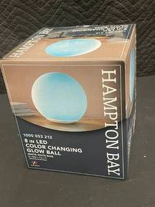 lot 21 image: I4 - Hampton Bay 8 in LED Color Changing Glow Ball