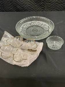 lot 245 image: GA3 - Lot of Assorted Glassware - Waterford Crystal Pieces and Shamrock Bowl