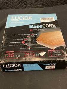 lot 261 image: ID5 - Lucida Surfaces BaseCore HEX Black LVT Flooring - 36 Tiles