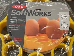 lot 73 image: I4 - Lot of 3 OXO SoftWorks Silicone Pressure Cooker Egg Racks
