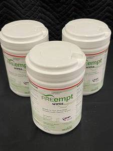 lot 141 image: PREempt Disinfectant Cleaner Wipes - 3 Pack