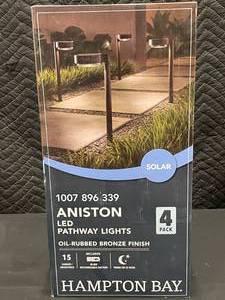 lot 206 image: A4 - Hampton Bay Aniston LED Pathway Lights - 4 Pack