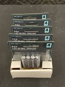 lot 270 image: FL5 - Hampton Bay AAA Solar Rechargeable Batteries 1.2V Ni-MH 350mAh - 5 Packs