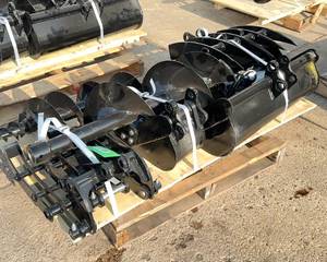 lot 203 image: 9pc Excavator Attachment Set