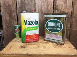 lot 148 image: Vintage Mazola - Durone Cans