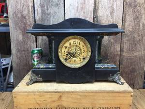 lot 149 image: Antique Seth Thomas Mantle Clock Cabinet