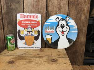 lot 2 image: 2 Hamms Beer Signs