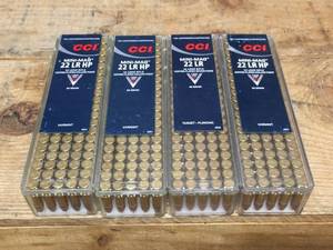 lot 26 image: 4 Sleeves CCI .22 LR HP Cartridges