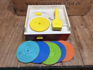 lot 68 image: Vintage Fisher Price Record Player with Records