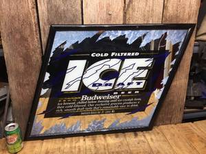 lot 75 image: Budweiser ICE Mirrored Sign
