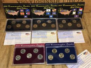 lot 91 image: 5 Commemorative Quarters Sets 1999-2001