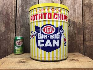 lot 113 image: Vintage IGA Big - Big Can Potato Chips