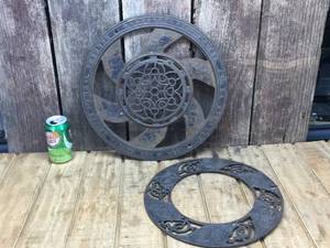 lot 116 image: Antique Cast Iron Stove Collar Pieces