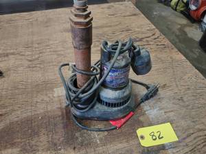 lot 82 image: Campbell Hausfeld 1 14 Sump Pump,...
