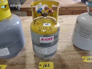 lot 163 image: Refrigerant Tank with 410A, 22lbs....
