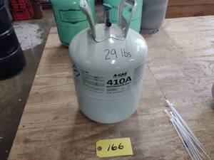 lot 166 image: Refrigerant Tank with 410A, 29lbs....