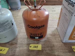 lot 168 image: Refrigerant Tank with 407C, 15lbs....