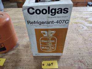 lot 169 image: Refrigerant Tank with 407C, 25lbs....